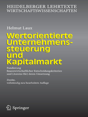 cover image of Wertorientierte Unternehmenssteuerung und Kapitalmarkt